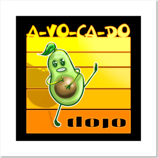 Avocado Dojo Karate Kung Fu Martial Arts Cartoon Posters and Art